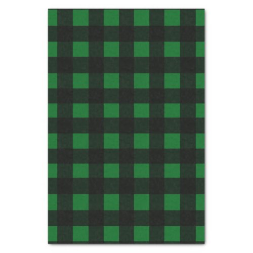 Green Buffalo Plaid Tissue Paper