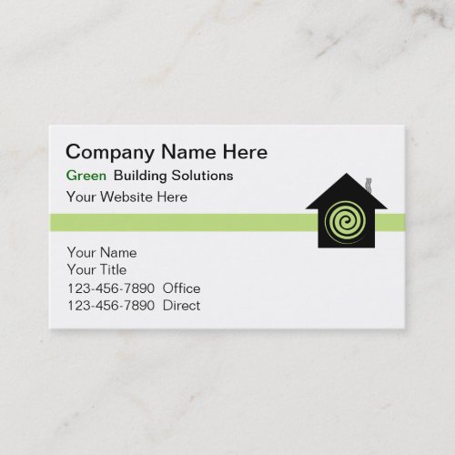 Green Building Business Cards