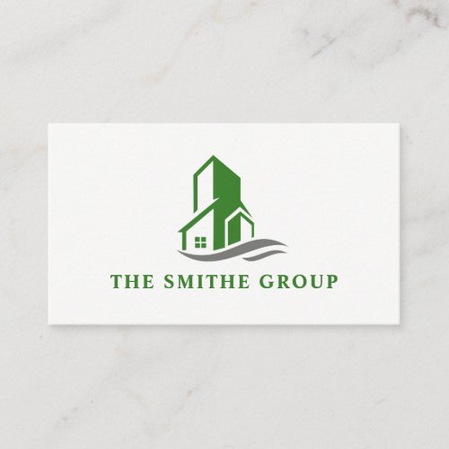 Green Building Icon Business Card