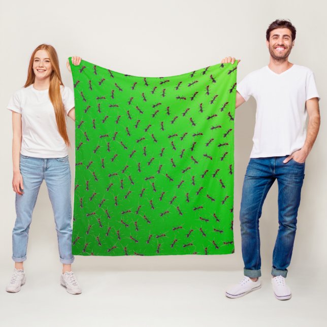 Green Bull Ants Swarming,  Fleece Blanket (In Situ)