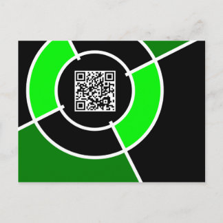 green bullseye QR code Postcard