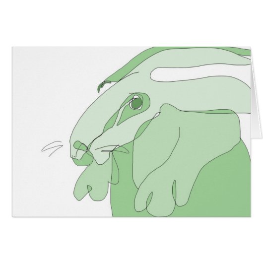 Green Bunny Cards (Front Horizontal)