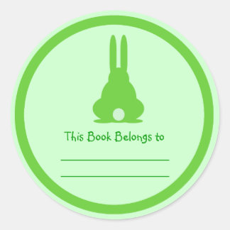 Green Bunny Classic Round Sticker