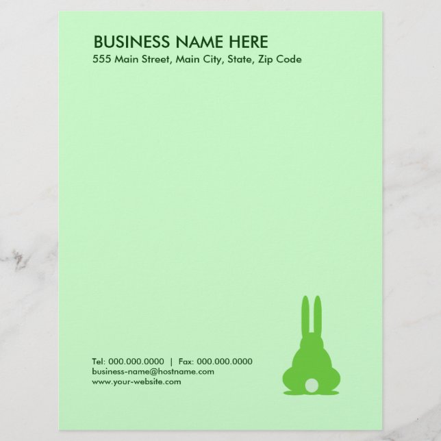 Green Bunny Letterhead (Front)