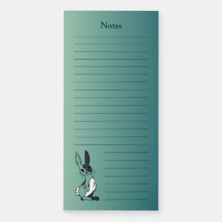 Green Bunny Magnetic Notepad