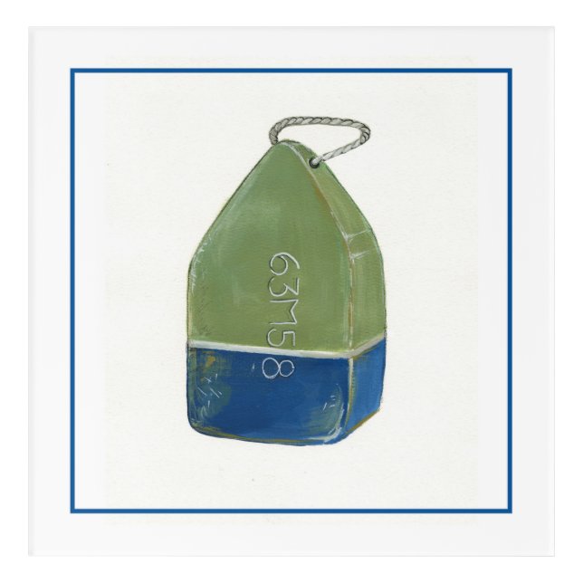 Green Buoy Acrylic Print (Front)