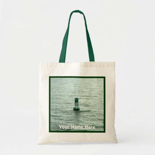 Green Buoy Channel Marker Personalized Tote Bag
