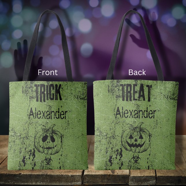 Green Burlap Trick Or Treat Bag (Creator Uploaded)