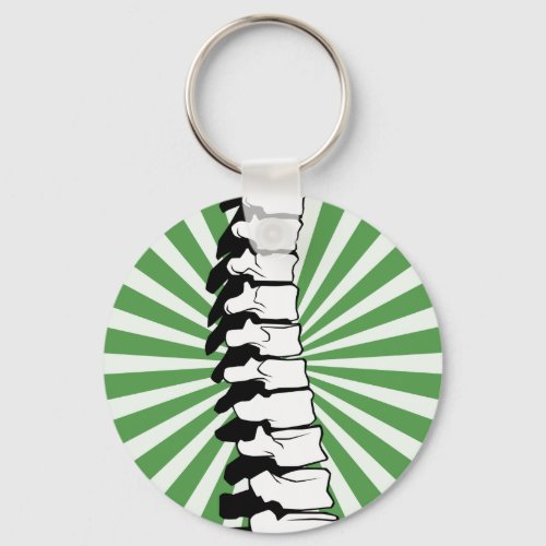 Green Burst Spine Keychain
