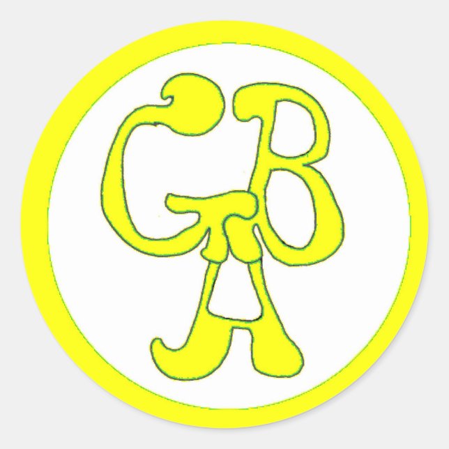 Green Bus Adventures - GBA - Yellow Sticker (Front)