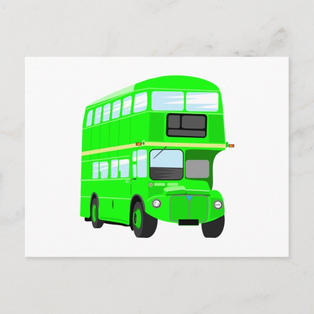 Green Bus Postcard (Front)