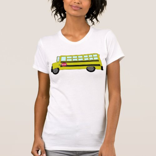 Green Bus Womens T_Shirt