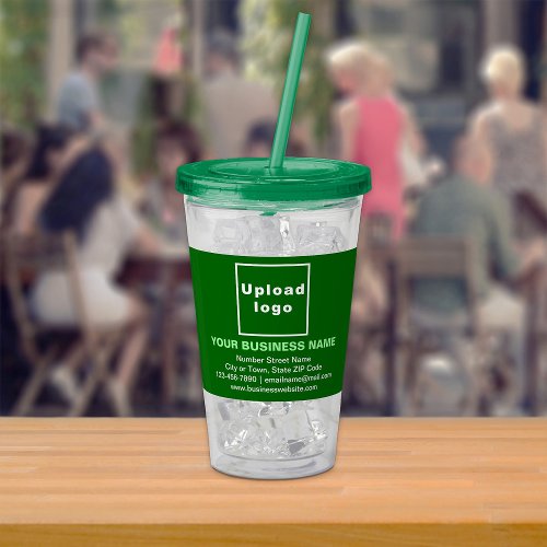 Green Business Brand on Acrylic Tumbler