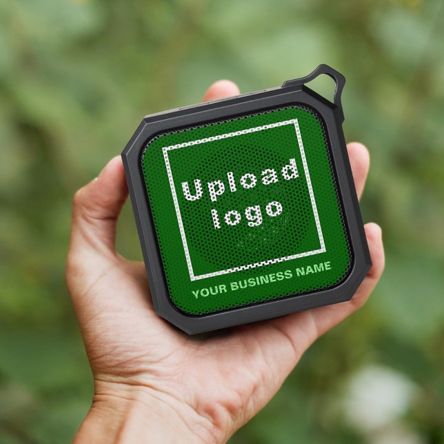Green Business Brand on Bluetooth Speaker (Green business brand on bluetooth speaker as promotional or giveaway item.)