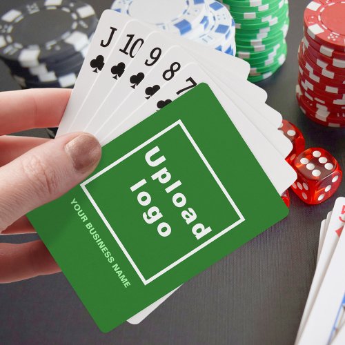 Green Business Brand on Playing Cards