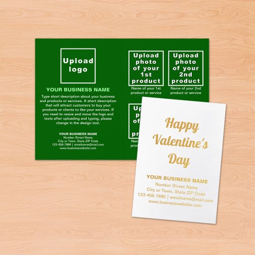 Green Business Brand on Valentine Foil Card