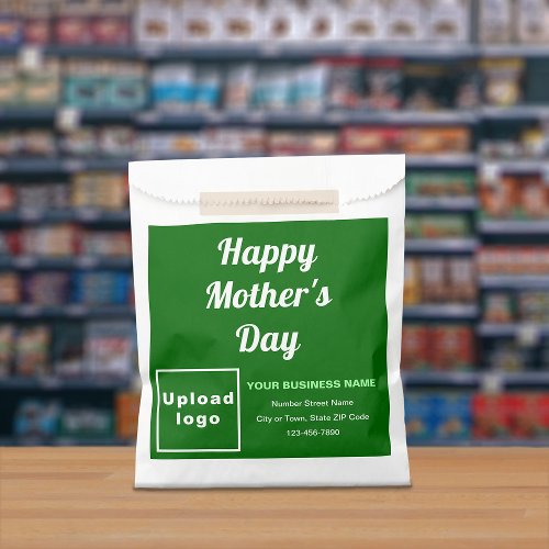 Green Business Brand With Motherâs Day Greeting Favor Bag