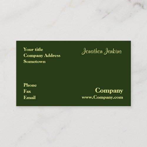 Green Business Card Templates