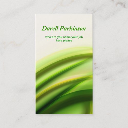 green business card