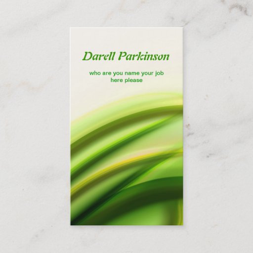 Customizable green business card