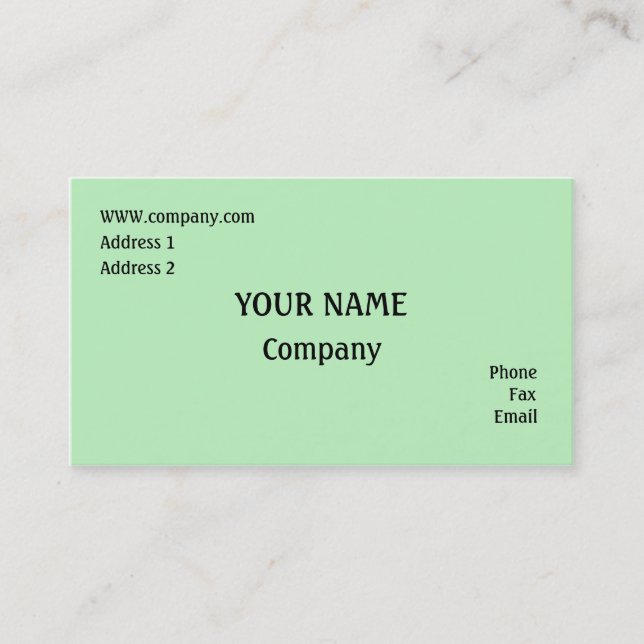 Green Business Card (Front)