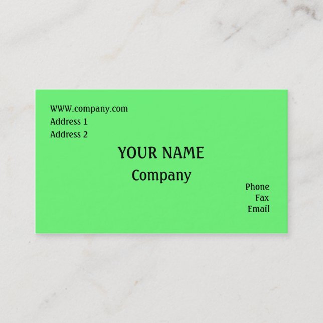Green Business Card (Front)