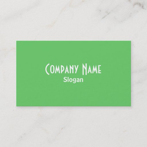 Customizable Green Business Card