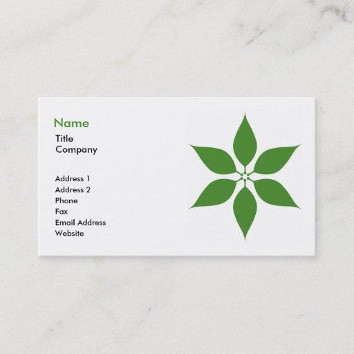 Customizable Green Business Card 2