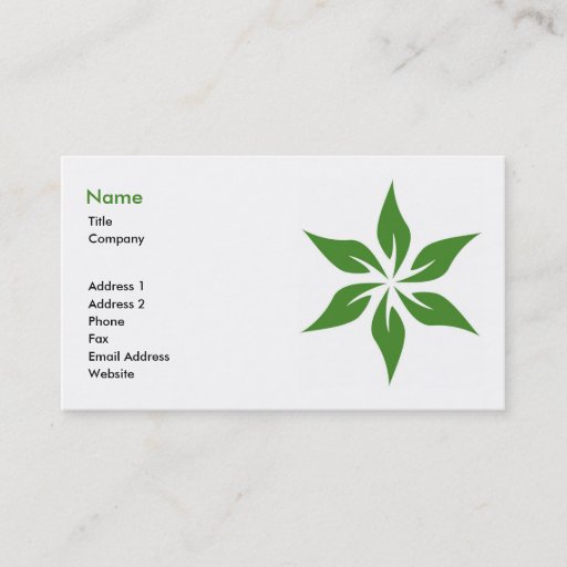 Customizable Green Business Card 3