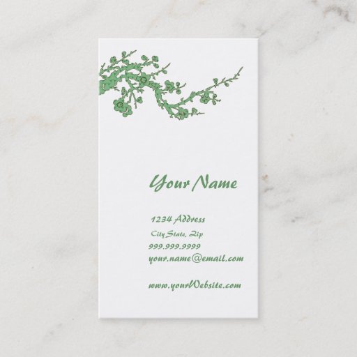 Customizable Green Business Card Profile Card