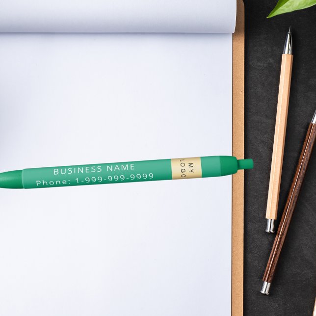 Green business company logo name phone pen (Creator Uploaded)