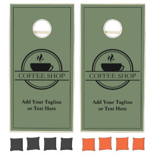 Green Business Logo Cornhole Set