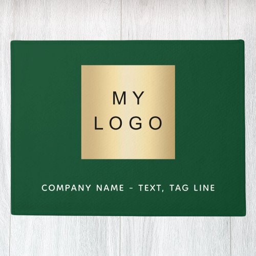 Green business logo doormat