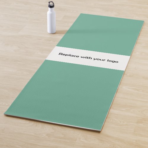 Green business logo studio yoga mat