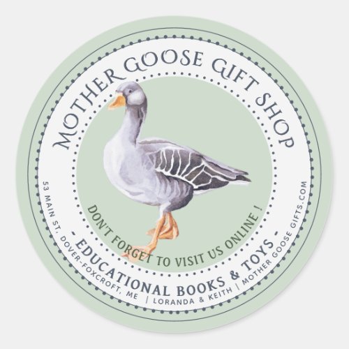 Green Business Mother Goose Bookshop Bookplate