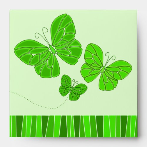 Green butterflies Envelope
