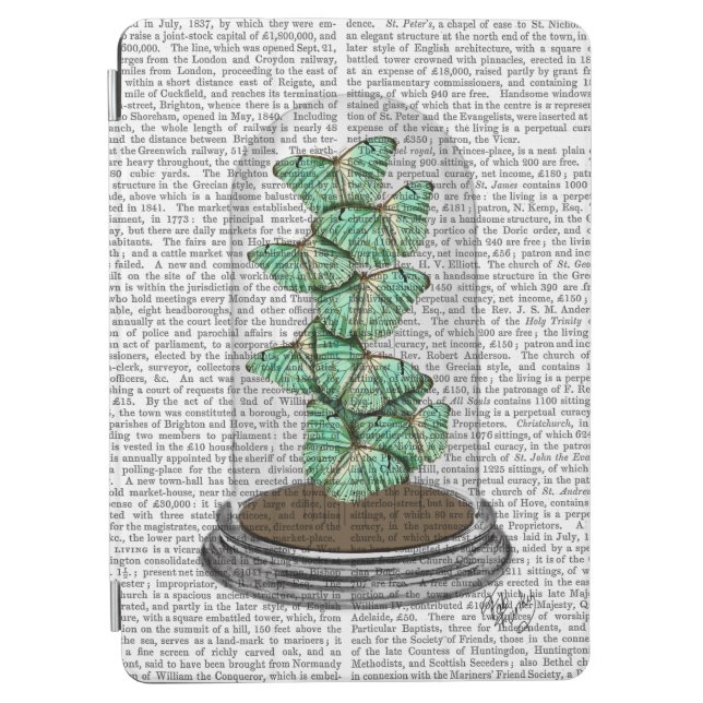 Green Butterflies in Bell Jar 2 iPad Air Cover (Front)