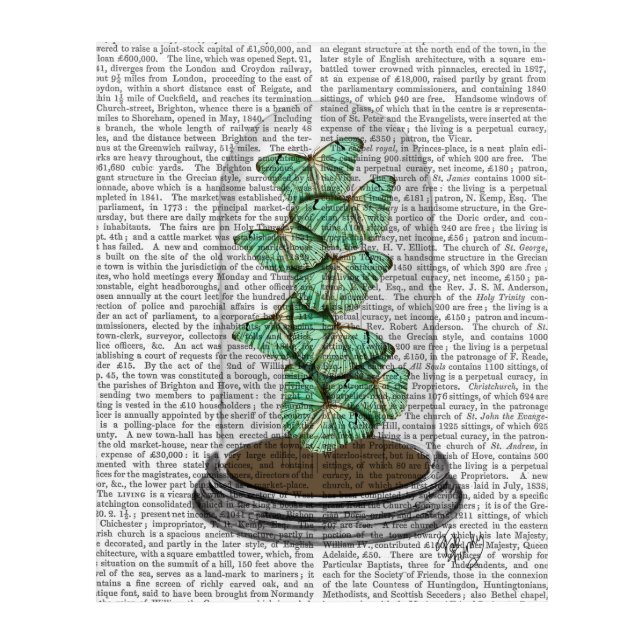 Green Butterflies in Bell Jar Acrylic Print (Front)