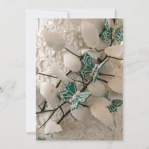 Green butterflies invitations
