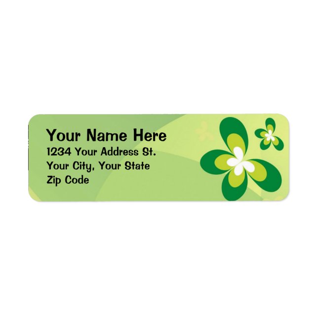 Green Butterflies Label (Front)