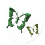Green Butterflies Sticker