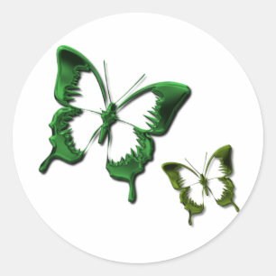 Green Butterflies Sticker