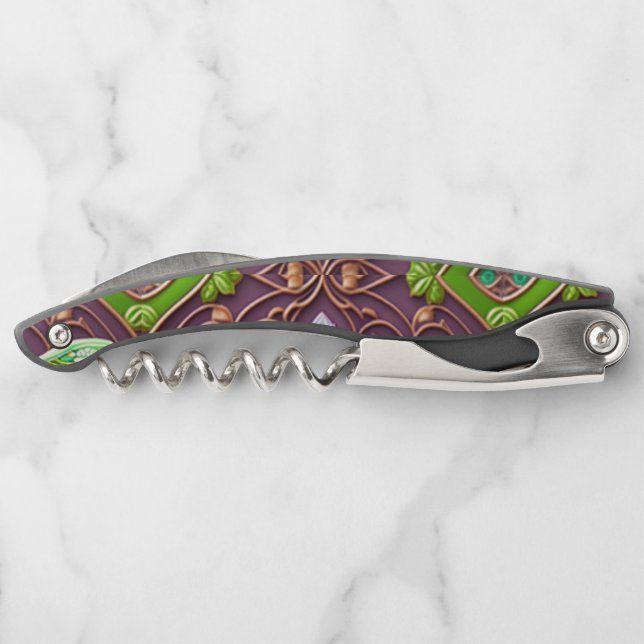 Green Butterfly 3D Optics Waiter's Corkscrew (Back)