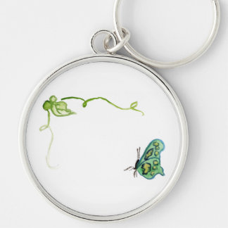 Green Butterfly and Green Vine Charm Keychains