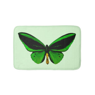 Green Butterfly Bath Mat