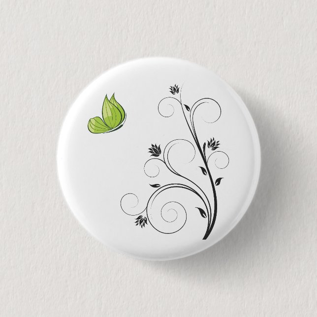 Green  Butterfly  Button (Front)
