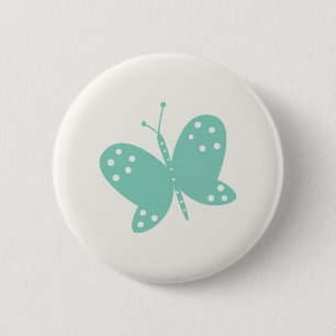 Green Butterfly Button