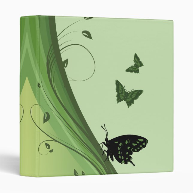 Green Butterfly Fantasy Binder (Front/Spine)