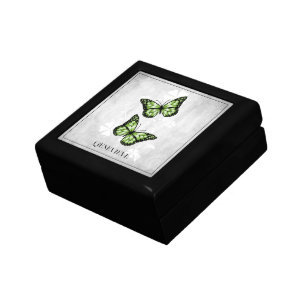 Green Butterfly Floral Gift Box