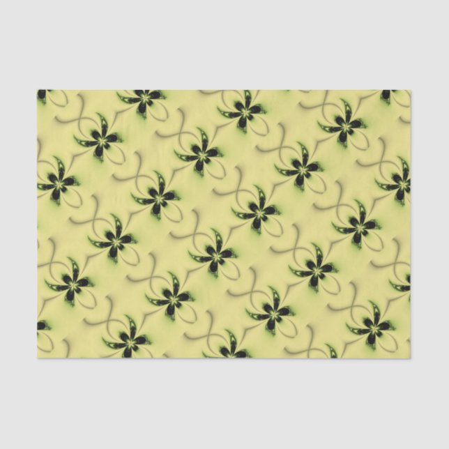 Green Butterfly Fractal Tissue Paper (Front)